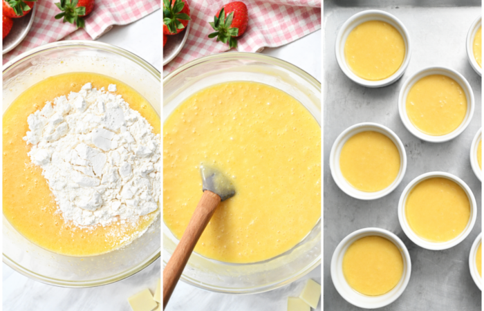 makng lava cake batter