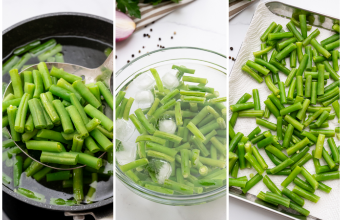 preparing green beans