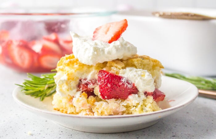 Cake Pan Rosemary Strawberry Shortcake
