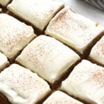 Carrot Cake Bars (with Cream Cheese Frosting) cut into squares