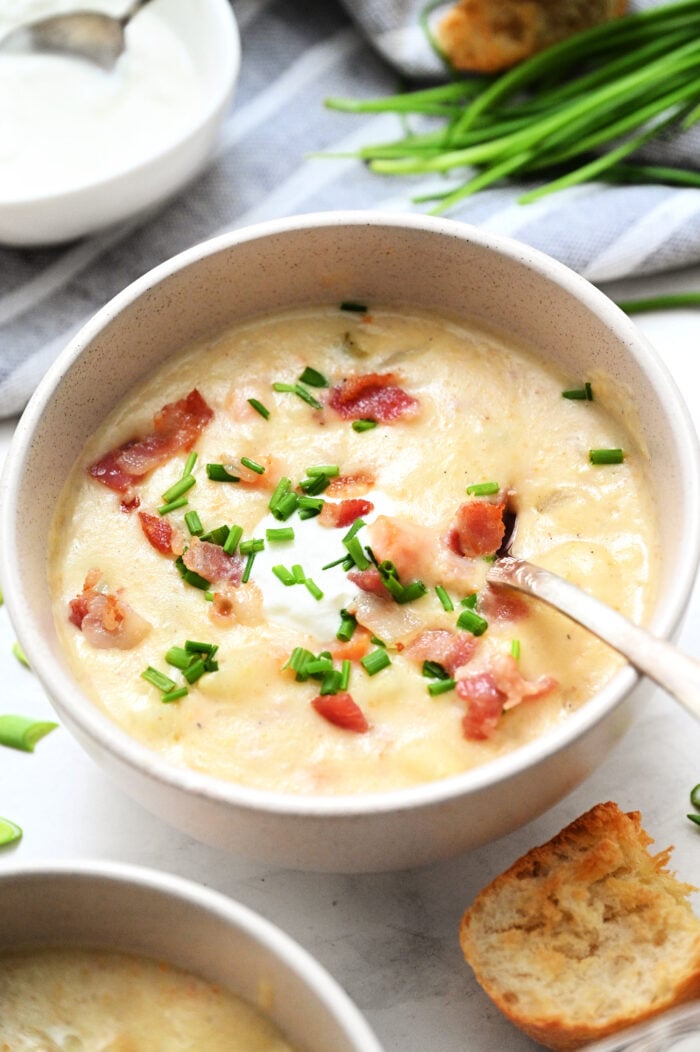 a serving of Irish Potato Soup