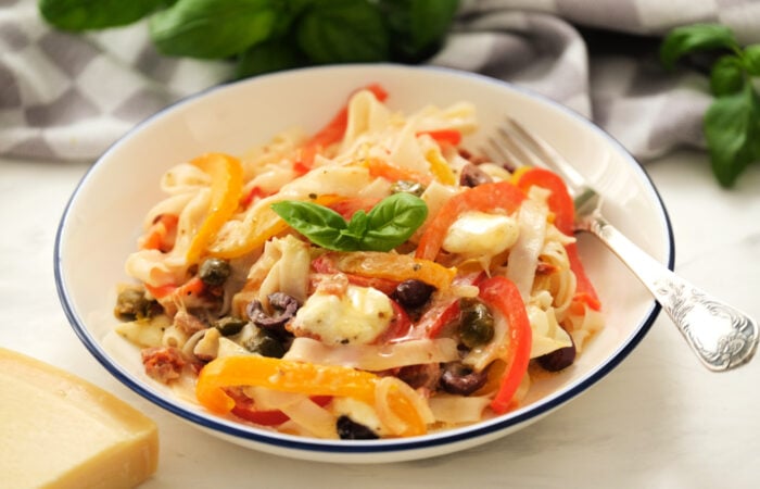 a serving of Italian Noodles