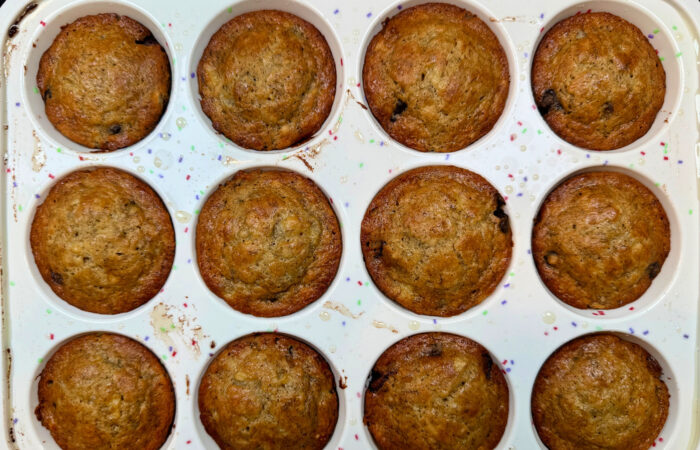 baked banana muffins