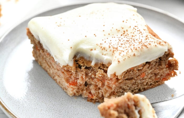 cream cheese frosting bite of cake