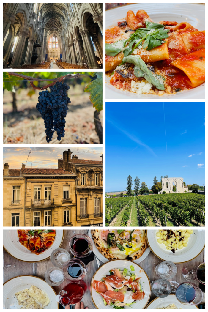 a collage of photos from Bordeaux
