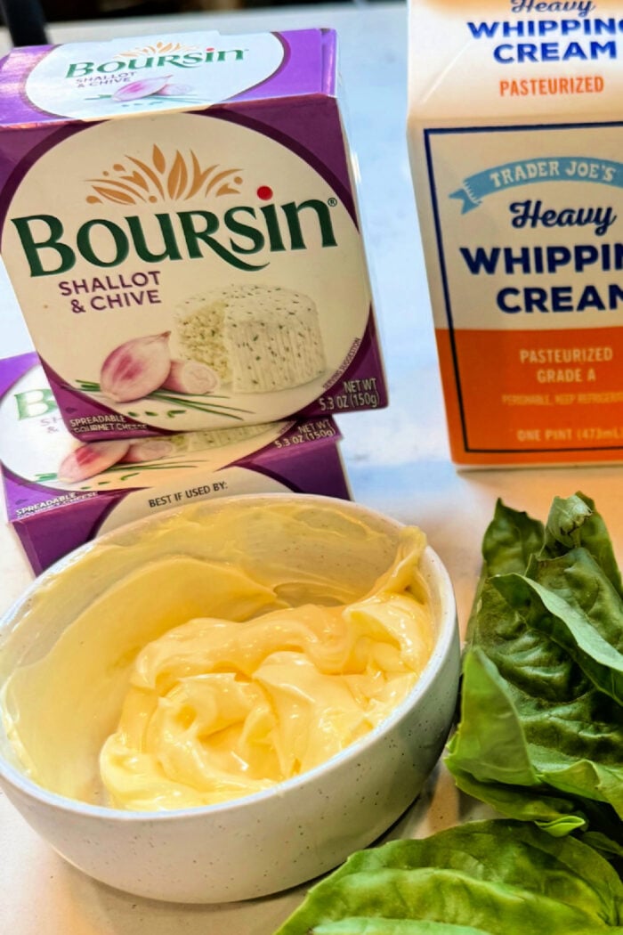 boursin to make a white sauce for pasta