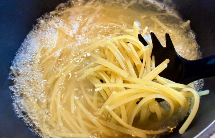 cooking pasta