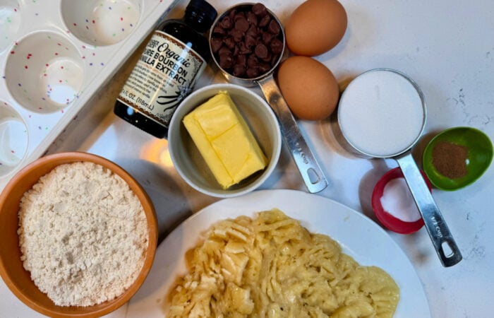 ingredients to make Gluten-Free Banana Bread Muffins