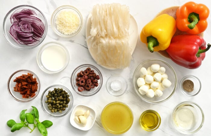 ingredients to make Italian Drunken Noodles