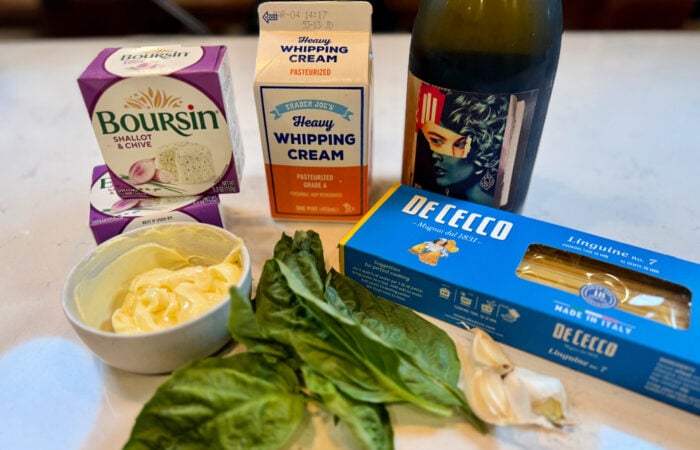 ingredients to make Boursin Cream Sauce
