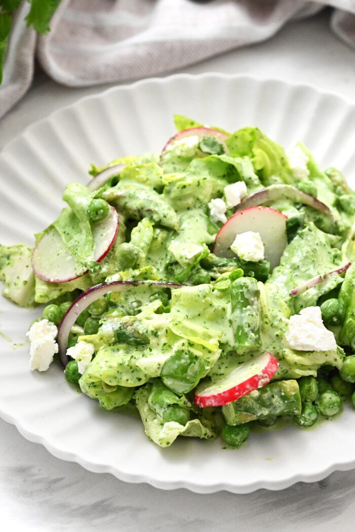 a side Easter dish: pea asparagus salad