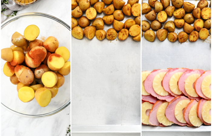 preparing the potatoes