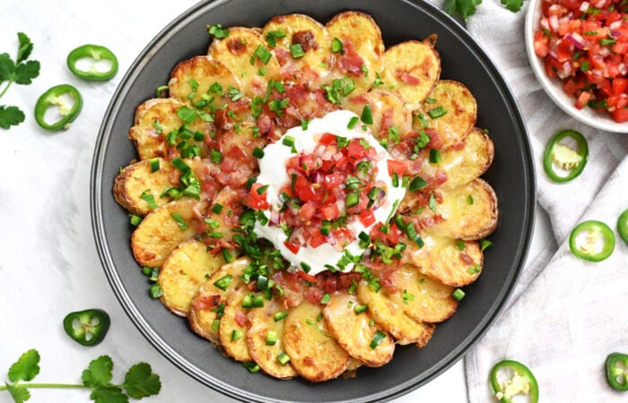 round serving of Irish Nachos Recipe