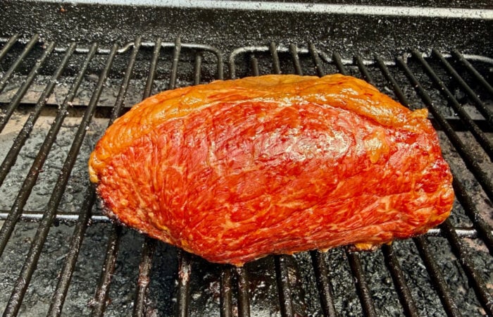 smoking a Wagyu Corned Beefs