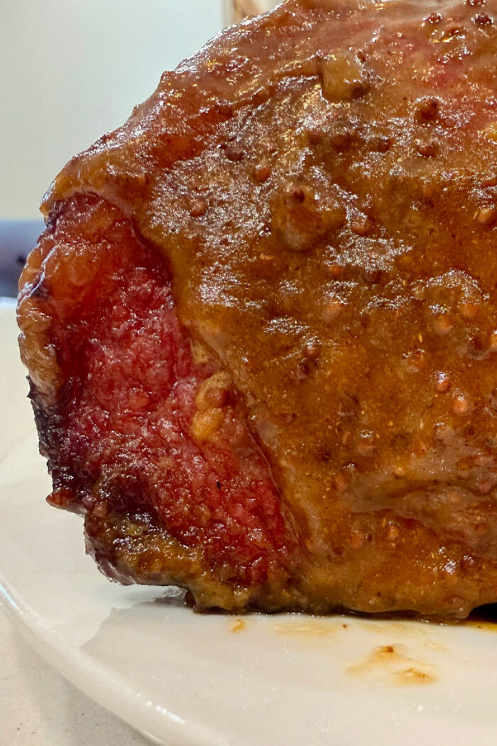 mustards sauce on meat