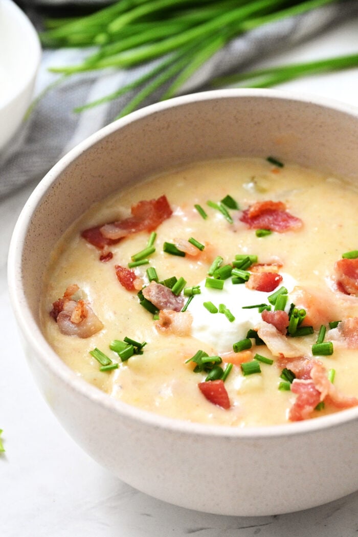 a bowl of Irish Potato Soup Recipe