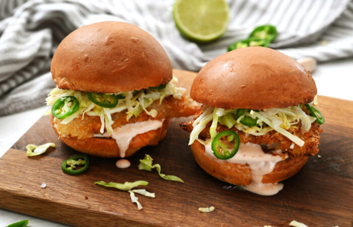 2 cod burgers