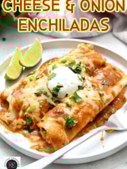 Cheese and Onion Enchiladas