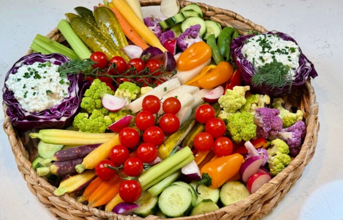 beautiful tray of veggies