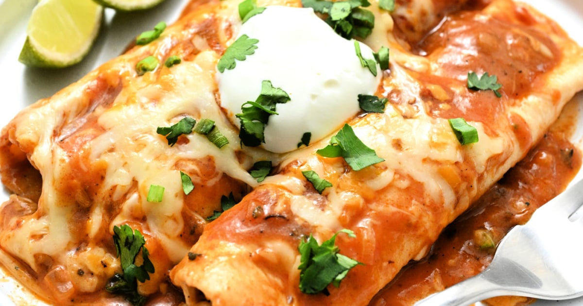 Cheese and Onion Enchiladas