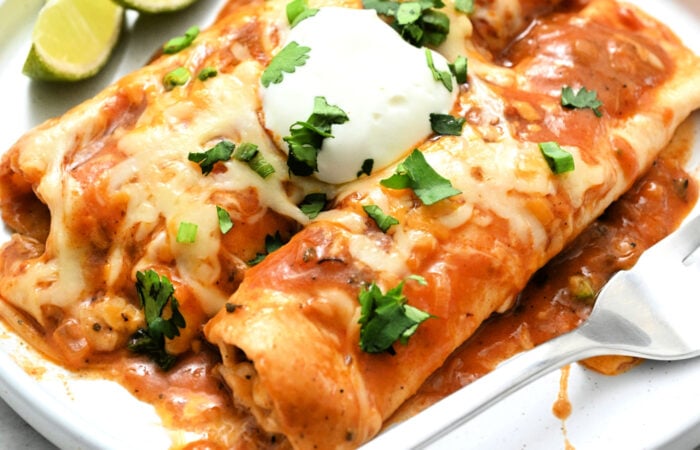 enchilada with sour cream