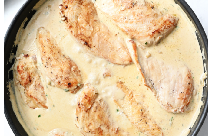 Boursin Chicken Recipe in sauce
