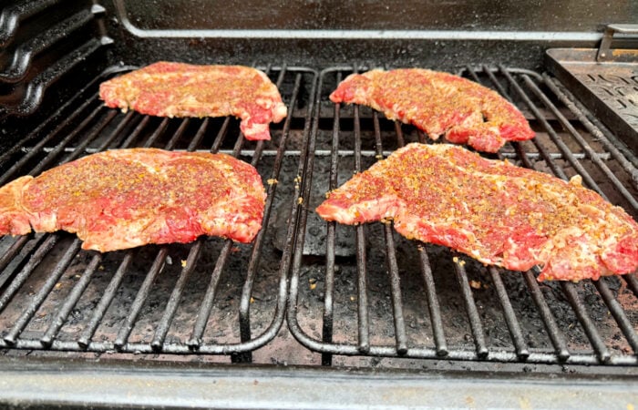 smoking ribeyes