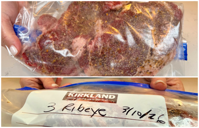 prepping and freezing ribeyes