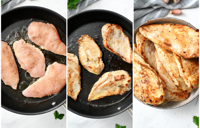 frying chicken breasts