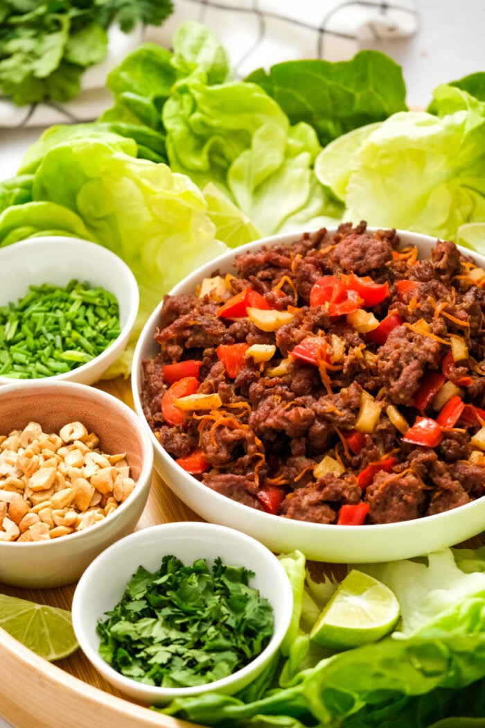 ground beef with all the toppings