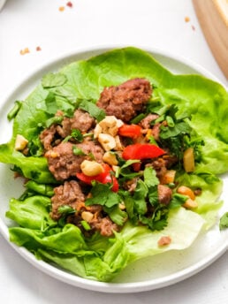 a Ground Beef Lettuce Wrap