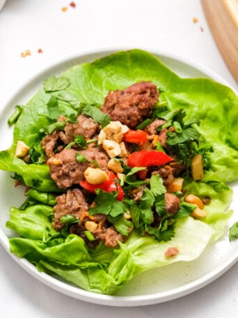 a Ground Beef Lettuce Wrap