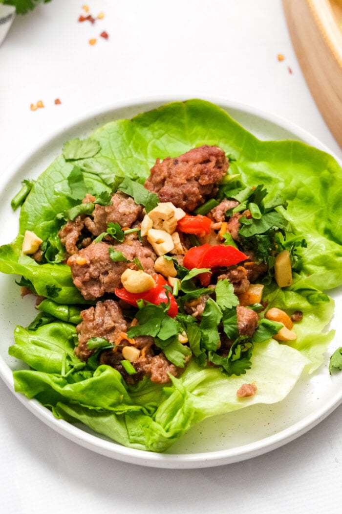 a Ground Beef Lettuce Wrap