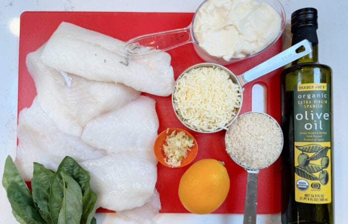 ingredients to make Panko Crusted Cod (with Mayo)