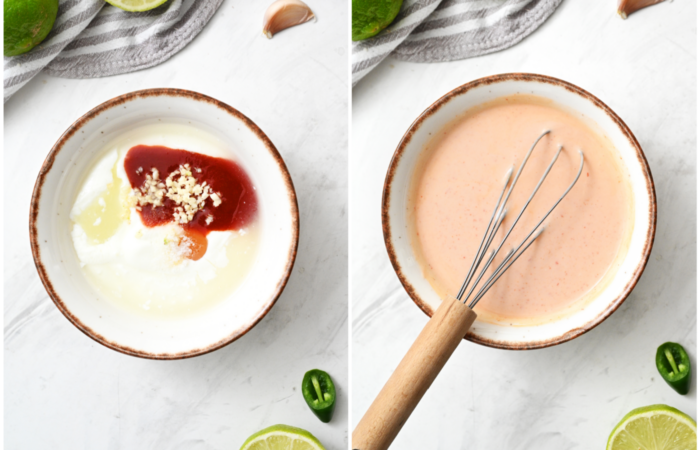 making burger sauce (special sauce)