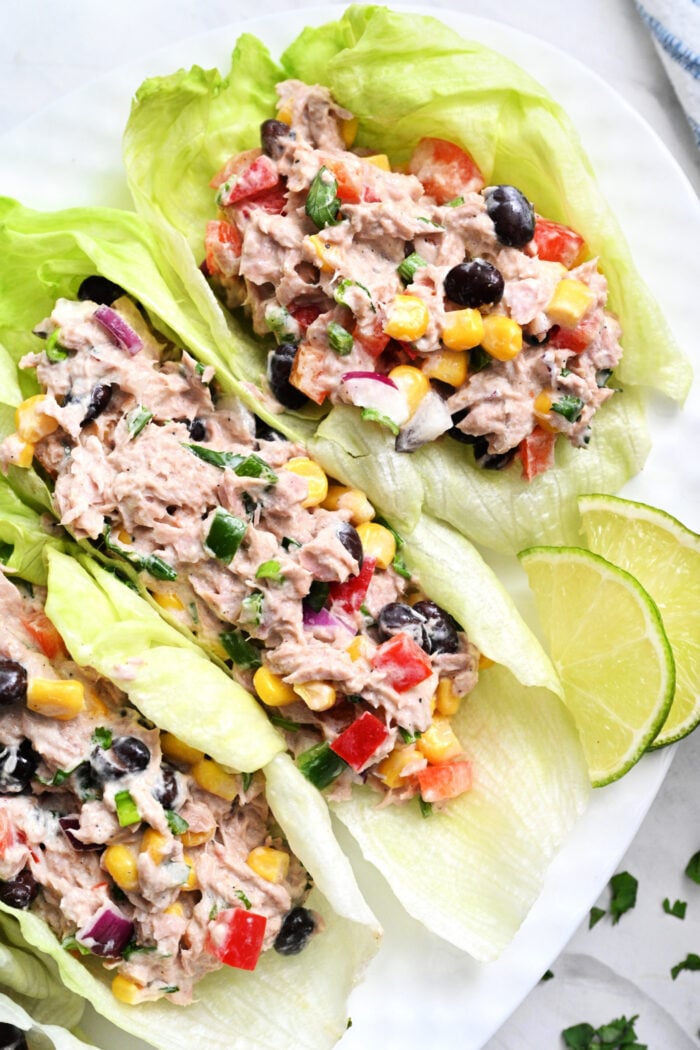 lettuce wraps with Mexican Tuna Salad