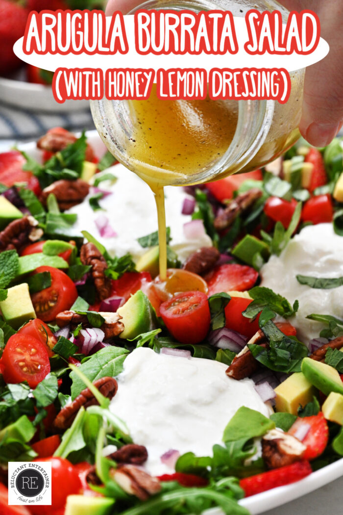 Arugula Burrata Salad (with Honey Lemon Dressing)