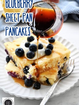 Blueberry Sheet Pan Pancakes