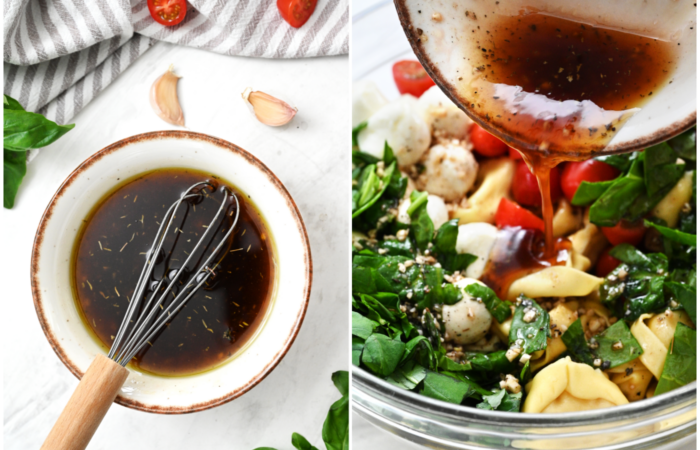 adding balsamic glaze