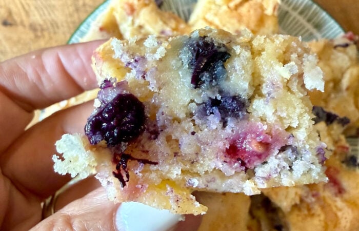 a piece of Berry Coffee Cake