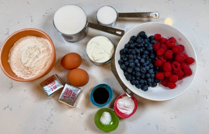 ingredients to make Berry Coffee Cake