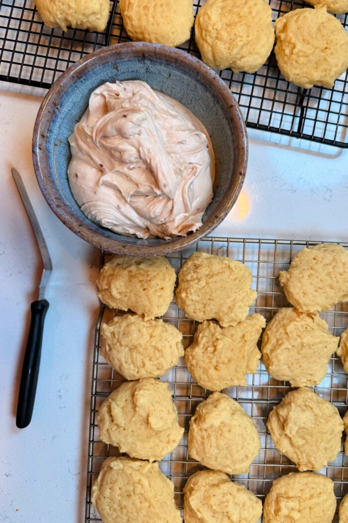 frosting and cookies