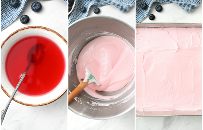 adding jello to whipped cream to make it pink