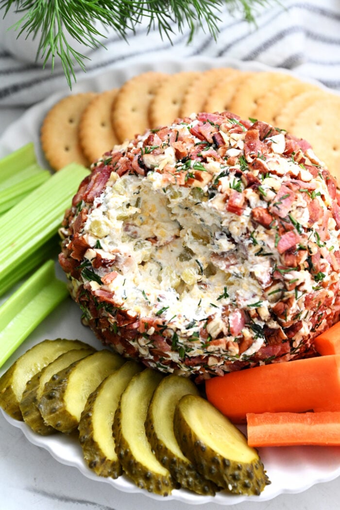 a Dill Pickle Cheese Ball