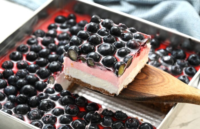 9x9 pan of Berry Delight dessert