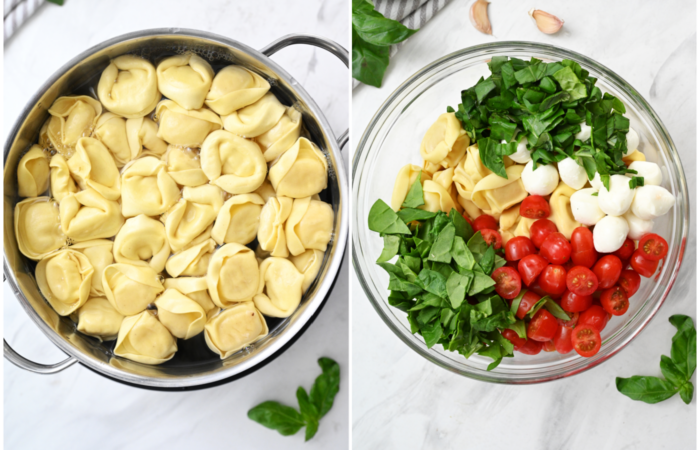 deconstructed Caprese Tortellini Pasta Salad