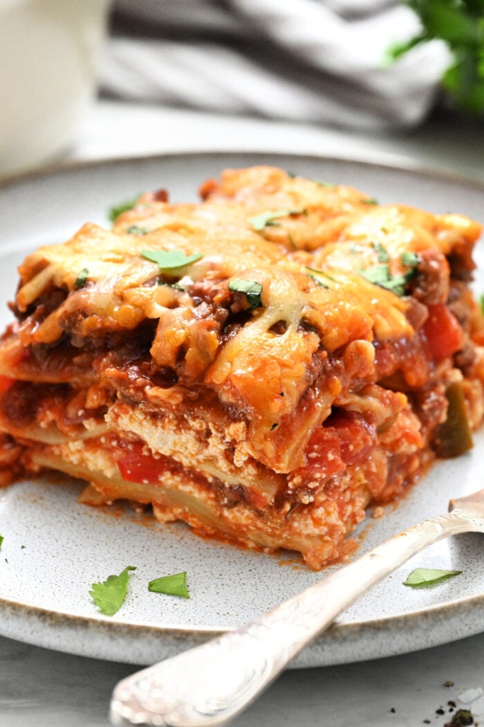 serving of Cowboy Lasagna