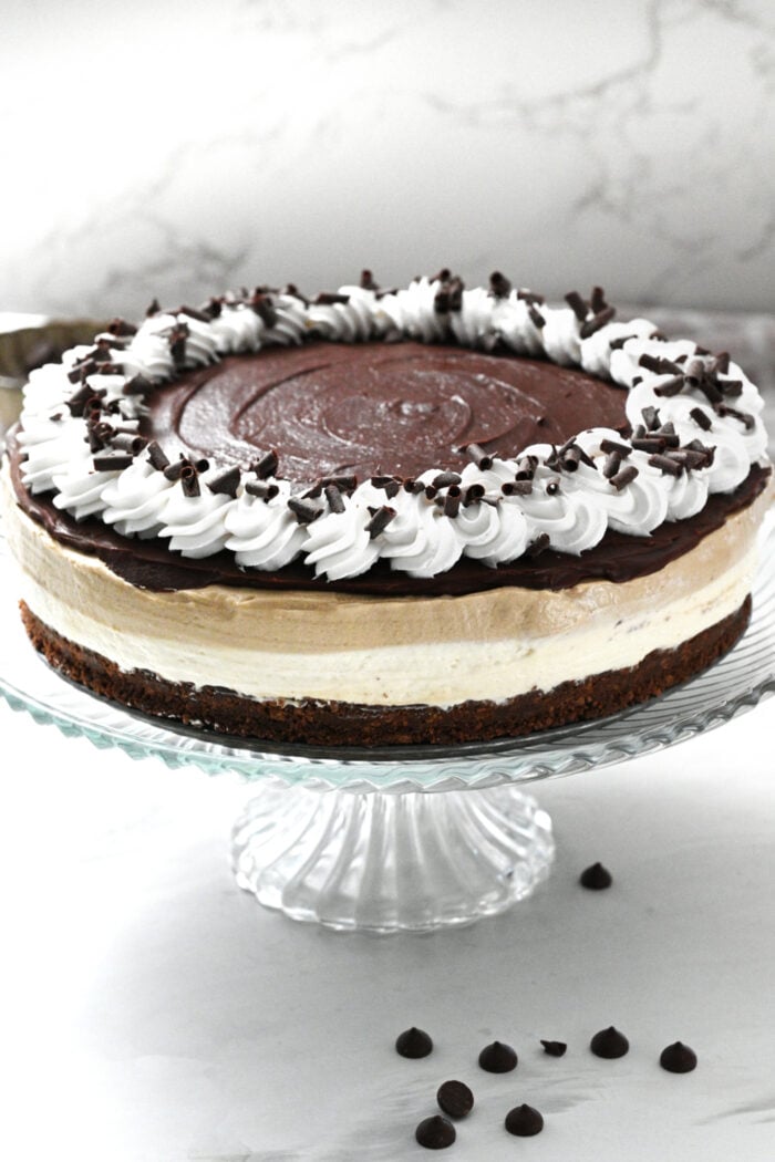 a beautiul Bailey's No Bake Cheesecake