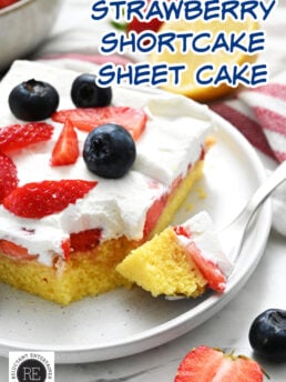 Easy Strawberry Shortcake Sheet Cake