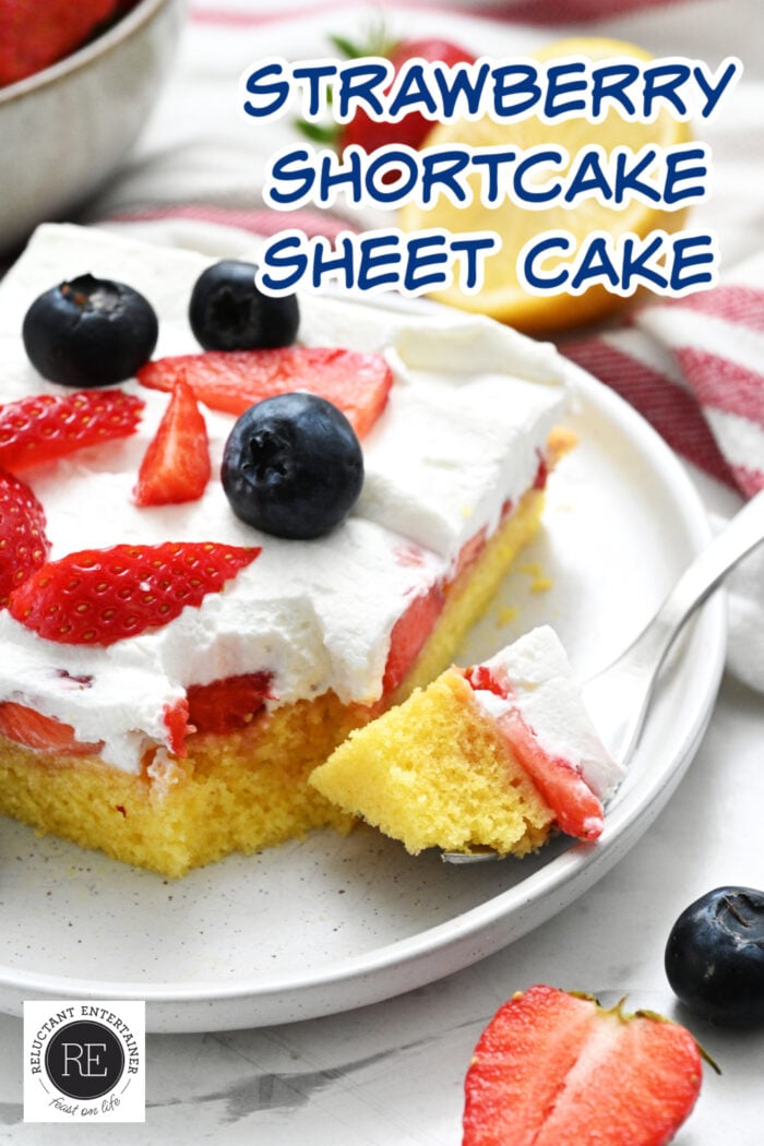 Easy Strawberry Shortcake Sheet Cake
